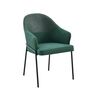Стул DikLine 1318 т.к Зеленая RH9199-20/FM1, опоры черные | Интернет магазин мебели и декора LifeDekor