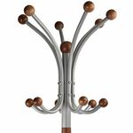 Вешалка напольная Д 2 металлик/ средне-коричневый | Интернет магазин мебели и декора LifeDekor