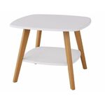 Стол журнальный Хадсон белый/дуб светлый | Интернет магазин мебели и декора LifeDekor