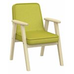 Кресло Ретро ткань лайм, каркас лак | Интернет магазин мебели и декора LifeDekor