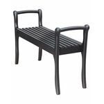 Скамья для прихожей с подлокотниками массив, каркас венге | Интернет магазин мебели и декора LifeDekor