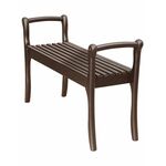 Скамья для прихожей с подлокотниками массив, каркас орех | Интернет магазин мебели и декора LifeDekor