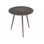 Стол журнальный Рикон Страйп гранж/винный металлик | Интернет магазин мебели и декора LifeDekor