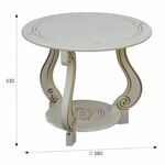 Стол журнальный Грация (М) слоновая кость/золото | Интернет магазин мебели и декора LifeDekor