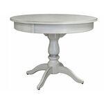 Стол обеденный Моро 04 раздвижной белый/серебро 100/140*100 | Интернет магазин мебели и декора LifeDekor