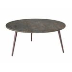 Стол журнальный Рикон гранж/винный металлик | Интернет магазин мебели и декора LifeDekor