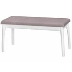 Скамья для прихожей мягкая, ткань серо-розовый, каркас снег | Интернет магазин мебели и декора LifeDekor