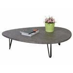 Стол журнальный Дадли серый бетон/чёрный | Интернет магазин мебели и декора LifeDekor