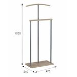 Вешалка костюмная Дэви 1 металлик/дуб сонома | Интернет магазин мебели и декора LifeDekor