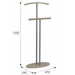 Вешалка костюмная Дэви 2 металлик/дуб сонома | Интернет магазин мебели и декора LifeDekor