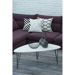 Стол журнальный Престон белый бетон/черный | Интернет магазин мебели и декора LifeDekor