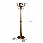 Вешалка напольная В 1Н тёмно-коричневый | Интернет магазин мебели и декора LifeDekor