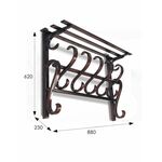 Вешалка настенная В 7Н темно-коричневый | Интернет магазин мебели и декора LifeDekor