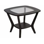 Стол журнальный Мельбурн со стеклом венге/венге | Интернет магазин мебели и декора LifeDekor