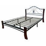 Кровать КМД 5-01 Фортуна 4 Лайт 160х200, Черный/Шоколад | Интернет магазин мебели и декора LifeDekor