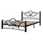 Кровать КМД 4-01 Венера 1 140х200, Черный/Шоколад | Интернет магазин мебели и декора LifeDekor