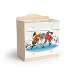 Комод "Хоккей", Шимо светлый/Белый | Интернет магазин мебели и декора LifeDekor