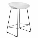 Стул полубарный Neo белый с хромированными ножками | Интернет магазин мебели и декора LifeDekor