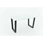 Стол Родос, Черный матовый Муар/Камень белый | Интернет магазин мебели и декора LifeDekor