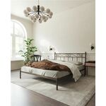 Кровать "Франческа" без изножья (120х200/ноги металл/цвет Коричневый бархат) | Интернет магазин мебели и декора LifeDekor