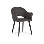 Стул Апри микровелюр графитовый / черный глянец | Интернет магазин мебели и декора LifeDekor