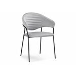 Стул Рансол серебряный / черный глянец | Интернет магазин мебели и декора LifeDekor