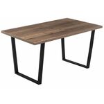 Стол деревянный Эльпатия 130 дуб велингтон / черный матовый | Интернет магазин мебели и декора LifeDekor