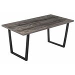 Стол деревянный Эльпатия 150 дуб рошелье / черный матовый | Интернет магазин мебели и декора LifeDekor