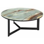 Стол стеклянный Роб D-700 мрамор голубой | Интернет магазин мебели и декора LifeDekor