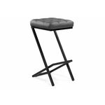 Барный стул Амаури темно-серый / черный матовый | Интернет магазин мебели и декора LifeDekor