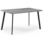 Стол деревянный Тринити Лофт 140 25 мм бетон / матовый черный | Интернет магазин мебели и декора LifeDekor