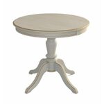 Стол обеденный круглый раздвижной Эгина-2 (Эмаль 11/патина золото/шпон дуб) Тип 2 | Интернет магазин мебели и декора LifeDekor