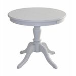 Стол обеденный круглый раздвижной Эгина-2 (Белый/шпон бук) тип 2 | Интернет магазин мебели и декора LifeDekor