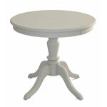 Стол обеденный круглый Эгина-2 90(130)х90х75 (Эмаль тон 11//шпон бук) тип 2 | Интернет магазин мебели и декора LifeDekor