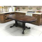 Стол "АЗИЯ-Big" (темный орех, матовый/200х240х280 х106 см.) | Интернет магазин мебели и декора LifeDekor