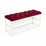 Обувница SHADO ТК36 черная с красной обивкой | Интернет магазин мебели и декора LifeDekor