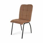 Стул для обеденной зоны SHADO София Велюр коричневый на черном | Интернет магазин мебели и декора LifeDekor