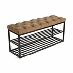 Обувница SHADO ТК36 черная с коричневой обивкой | Интернет магазин мебели и декора LifeDekor