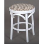 Табурет Венский мягкий (белая эмаль, ткань) | Интернет магазин мебели и декора LifeDekor