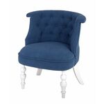 Кресло Бархат (эмаль белая / RS 30 синий) | Интернет магазин мебели и декора LifeDekor