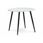 Стол деревянный Абилин 90 мрамор белый / черный матовый | Интернет магазин мебели и декора LifeDekor