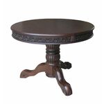 Стол обеденный круглый раздвижной Милорд Темный орех / черная патина 110(160)х110х79 см | Интернет магазин мебели и декора LifeDekor