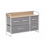 Комод "Ноа" широкий (каркас Белый / Светло-серый) | Интернет магазин мебели и декора LifeDekor