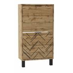 Тумба для обуви "Хигс" (Дуб вотан/Черный) | Интернет магазин мебели и декора LifeDekor