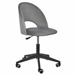 Стул Leo вращающийся на колесиках темно-серый | Интернет магазин мебели и декора LifeDekor