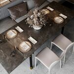 Стол обеденный Trump (160+40+40), керамика серая | Интернет магазин мебели и декора LifeDekor