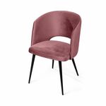 Кресло William, бархат пудровый 15/ черный конус | Интернет магазин мебели и декора LifeDekor