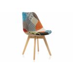 Стул деревянный Mille fabric multicolor | Интернет магазин мебели и декора LifeDekor