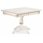 Стол деревянный Матис молочный / золото | Интернет магазин мебели и декора LifeDekor