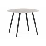 Стол деревянный Абилин 100 мрамор светло-серый / черный матовый | Интернет магазин мебели и декора LifeDekor